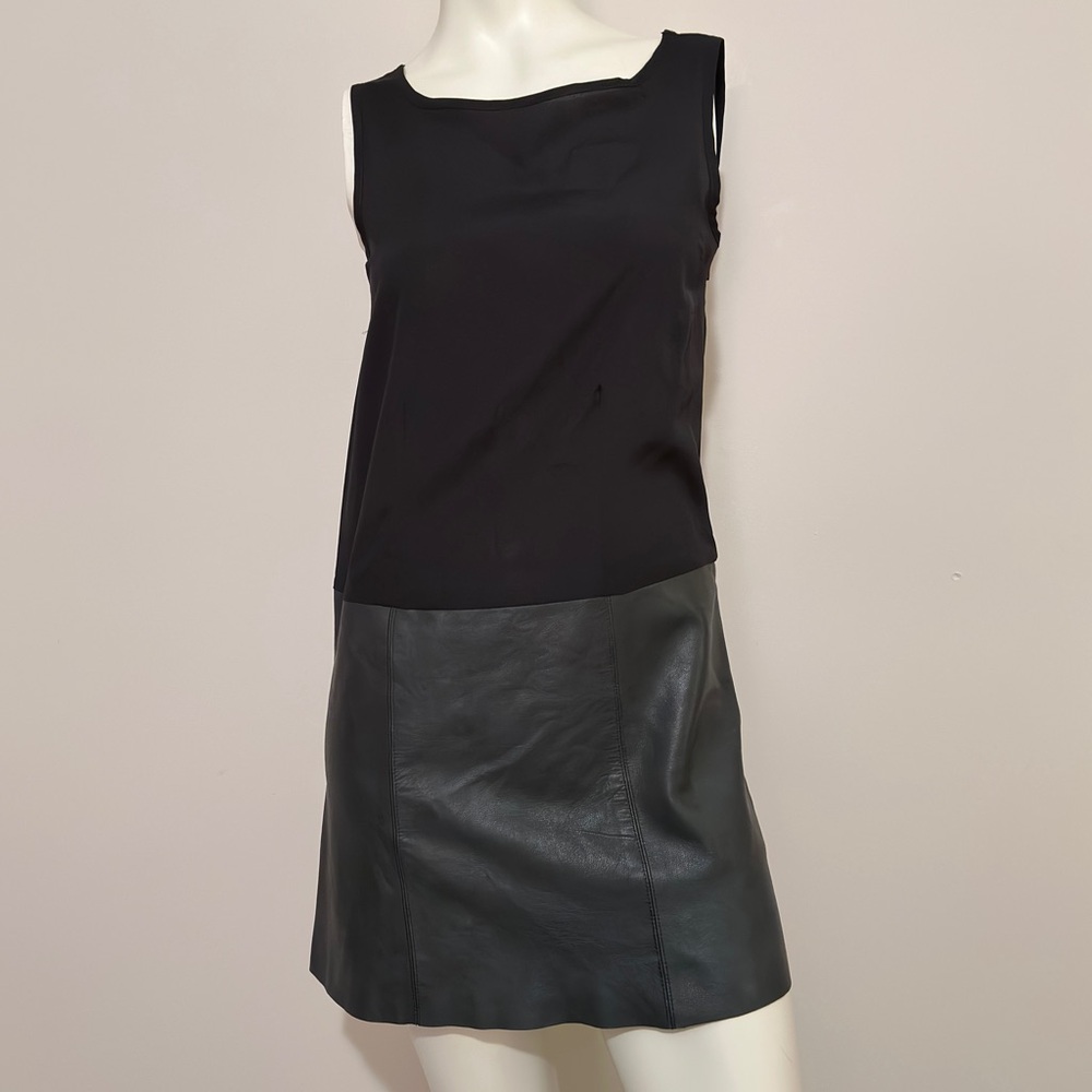 Black Dress. Lamb Leather. Size XS